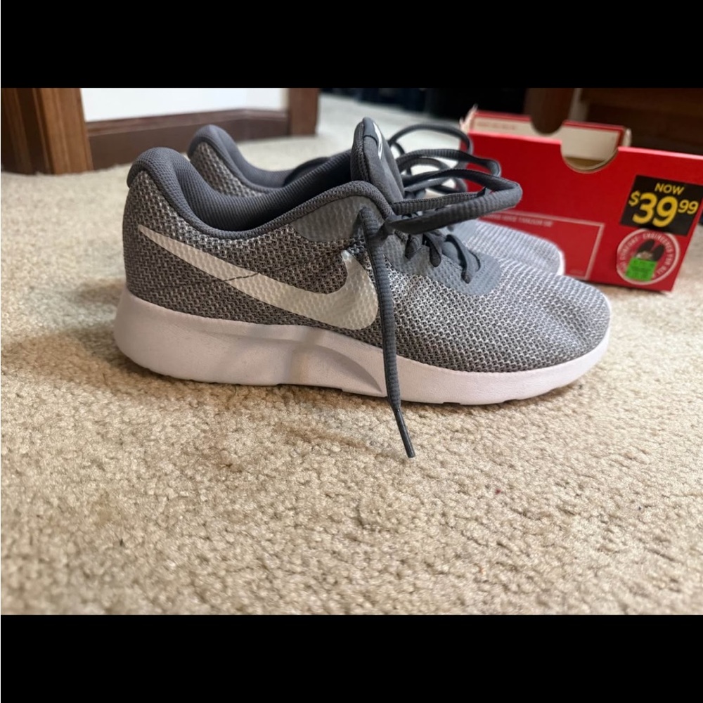 Nike Gray and White Sneakers